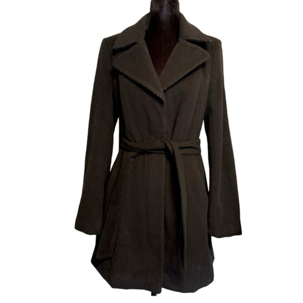 Le Chateau Virgin Wool/ Cashmere Coat with Belt
